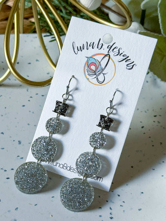 Christmas Collection: Silver Glitter Snowmen