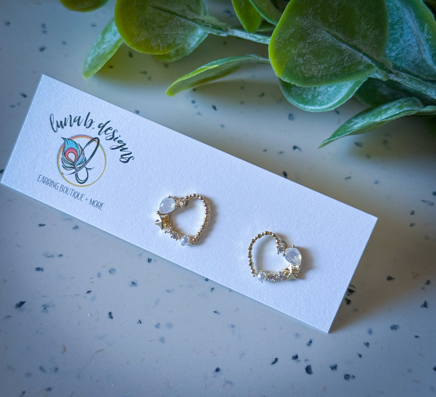 Valentine: Gold Heart Studs