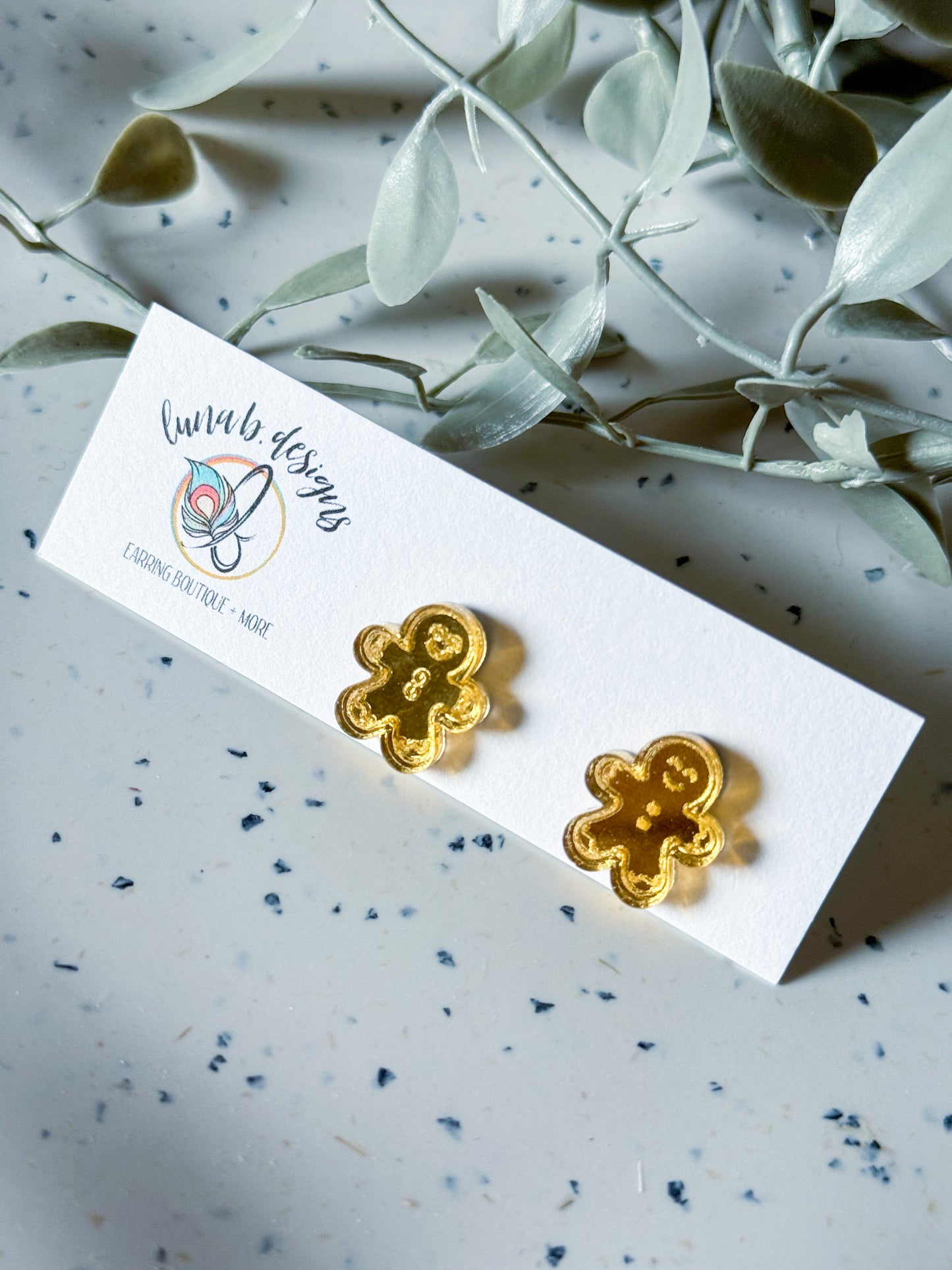 Christmas Collection Studs: Gingerbread Men