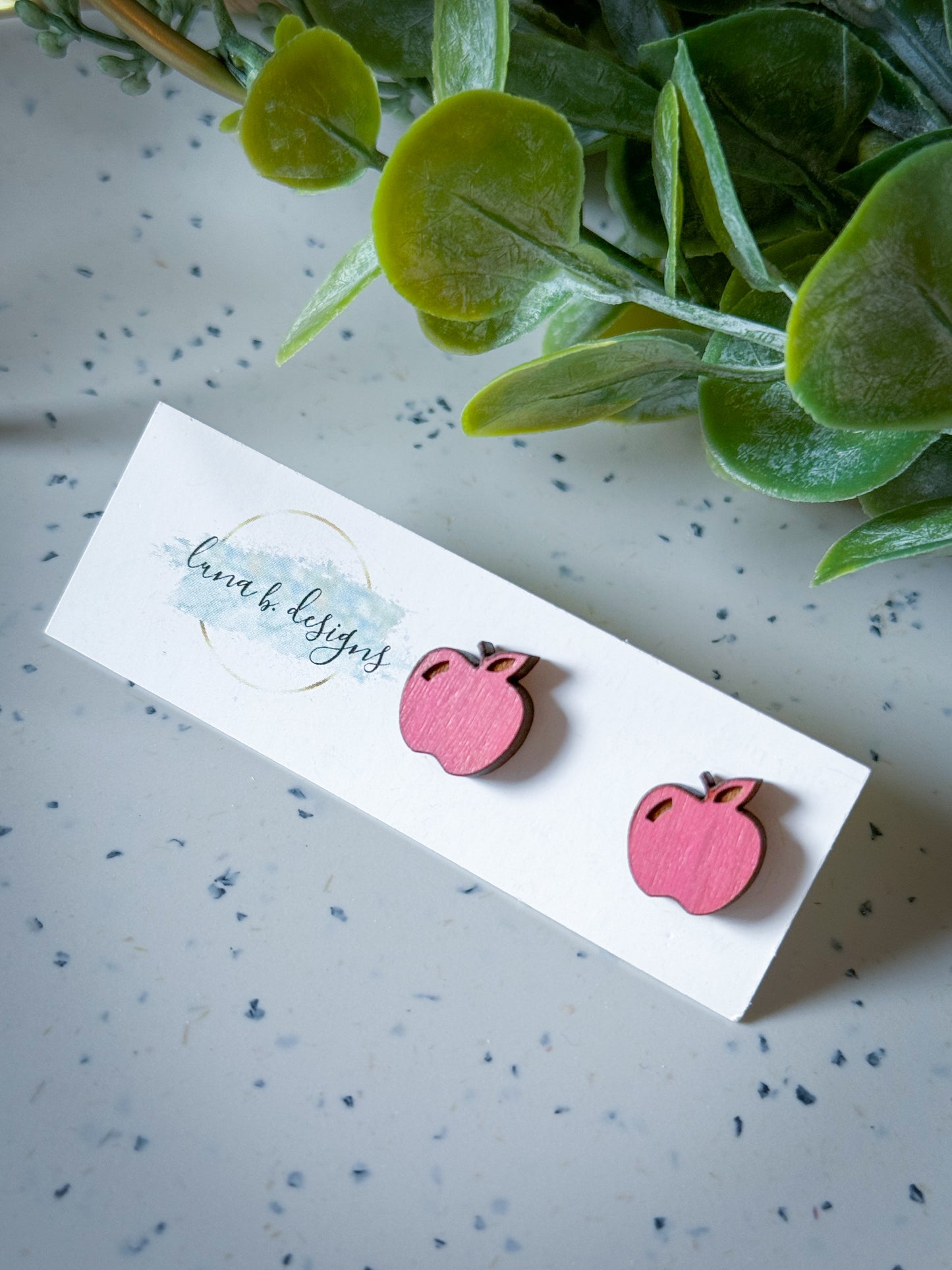 Wooden Apple Studs
