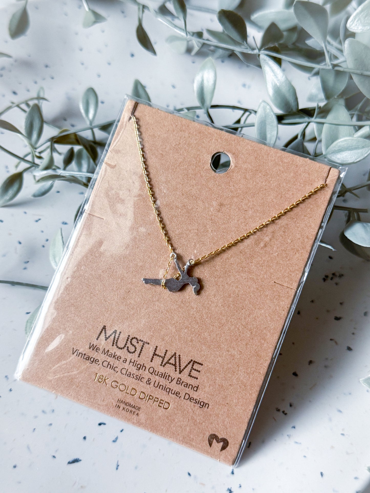 Swing Necklace - Gold Dipped (16”)