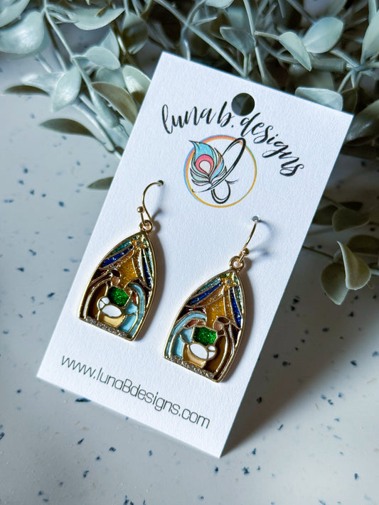 Christmas: Stained Glass Nativity (Gold)