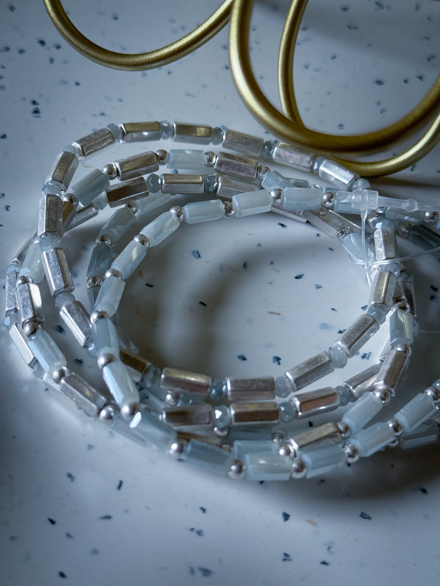 Bracelets - Light Blue + Silver