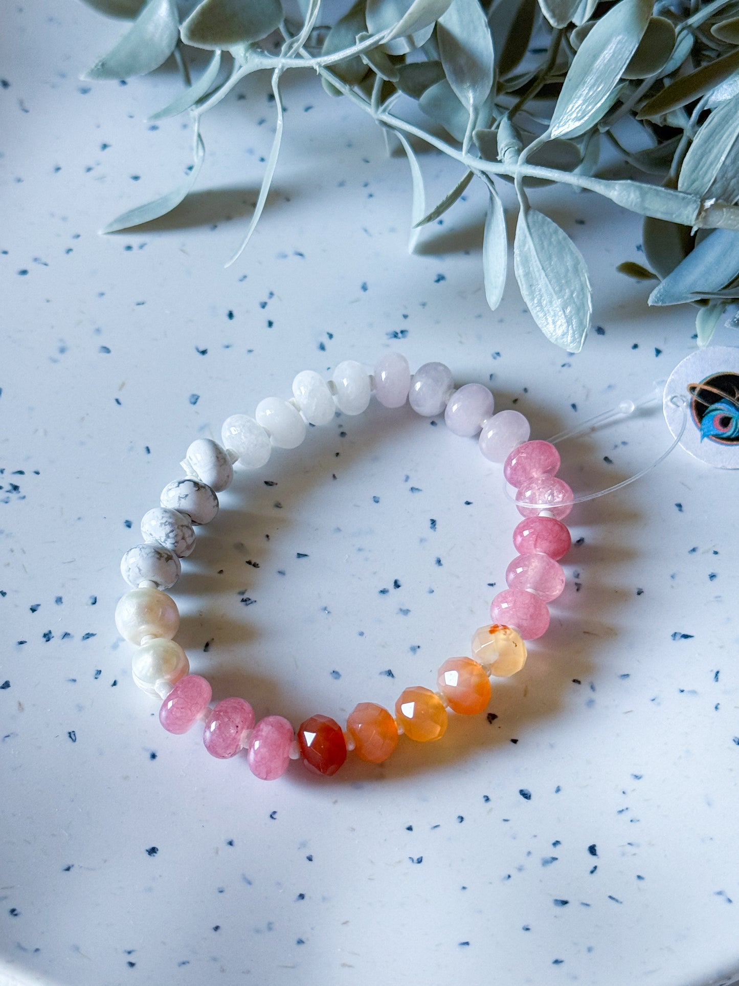 Candy Stone Beaded Bracelet - Pink