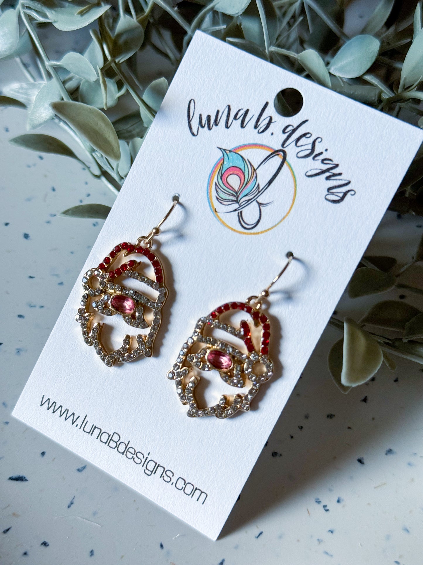 Christmas: Rhinestone Santa (Gold)