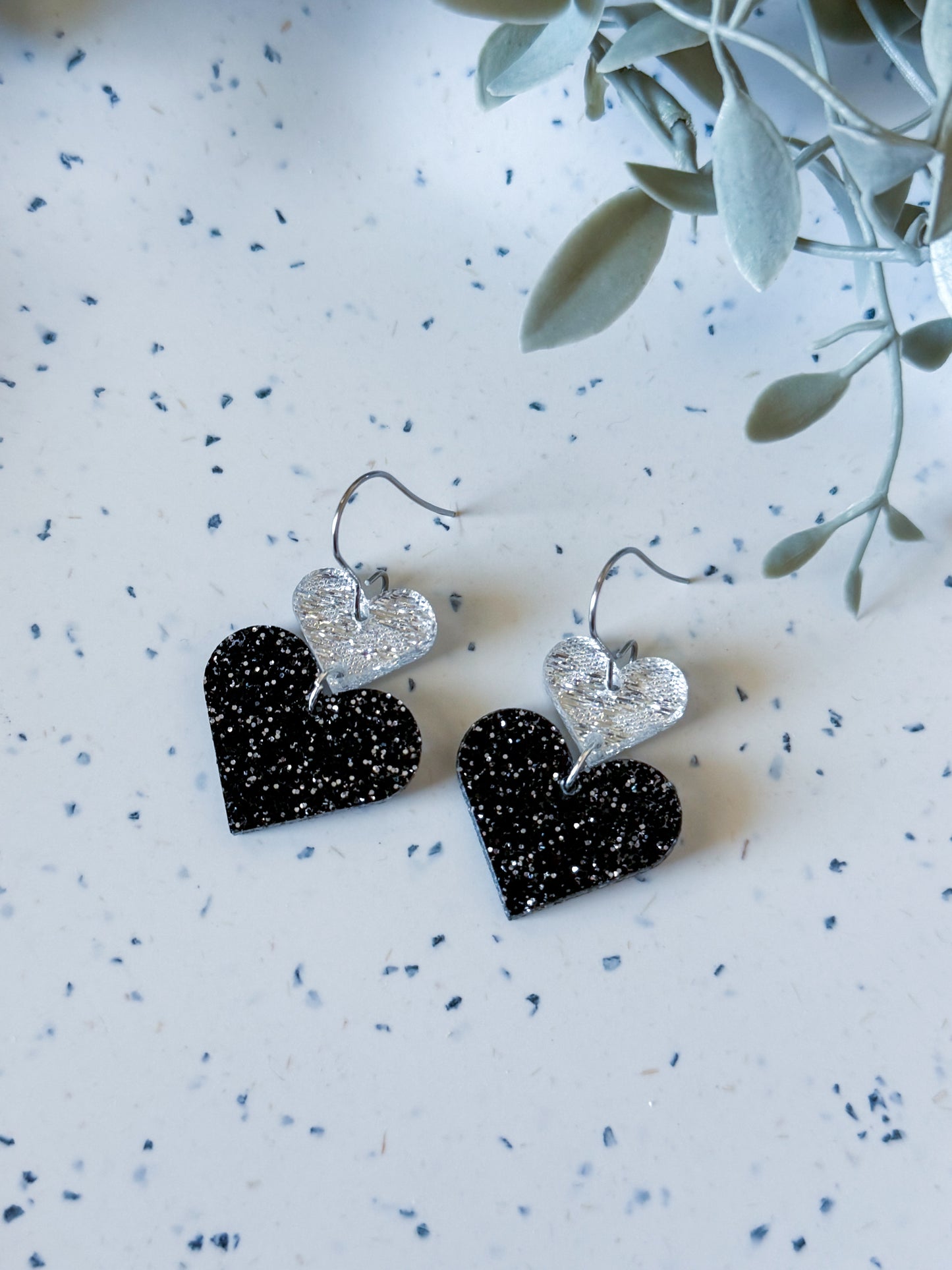 Valentine: Black & Silver Hearts