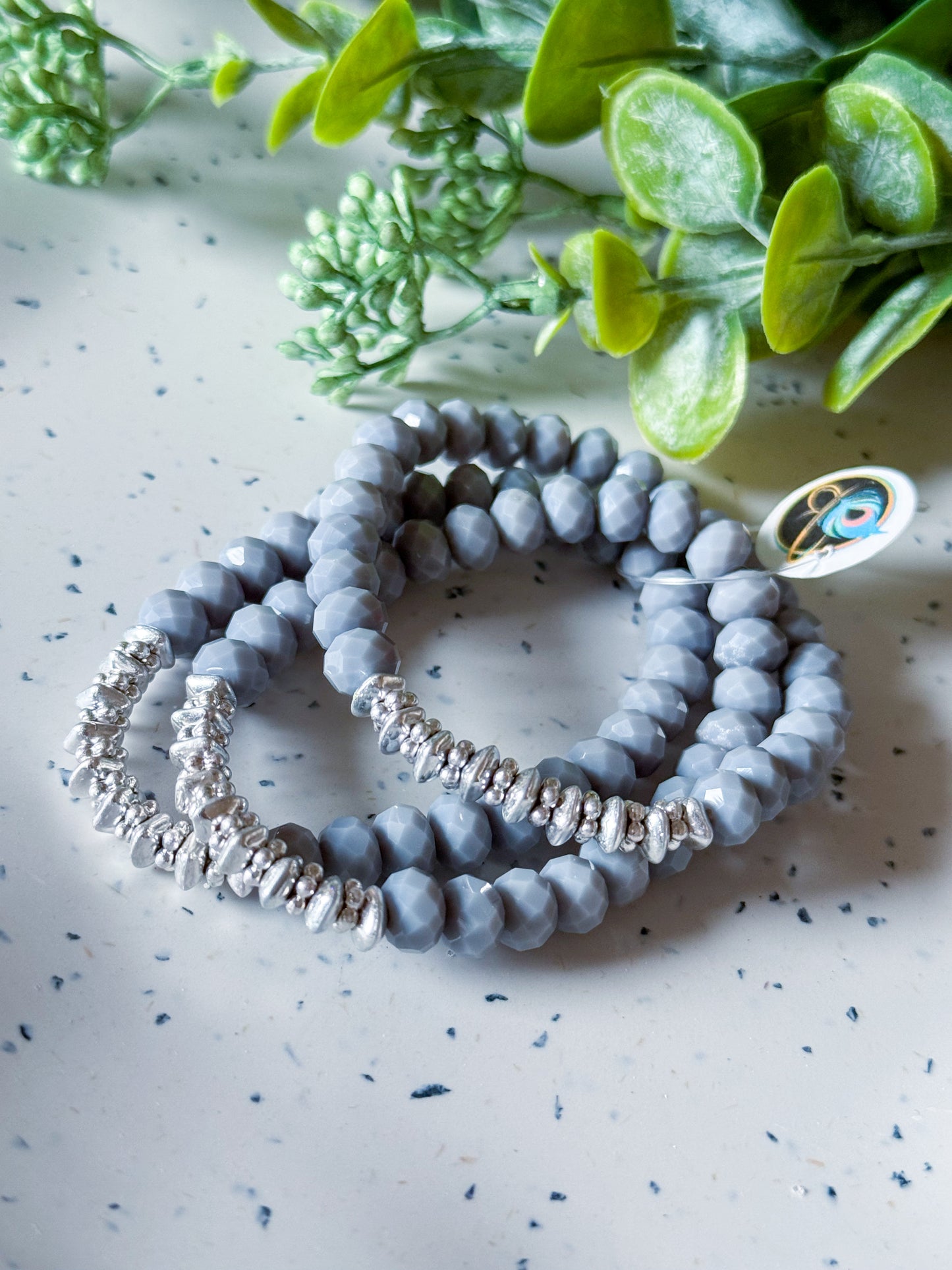 Bracelets - Grey + Silver