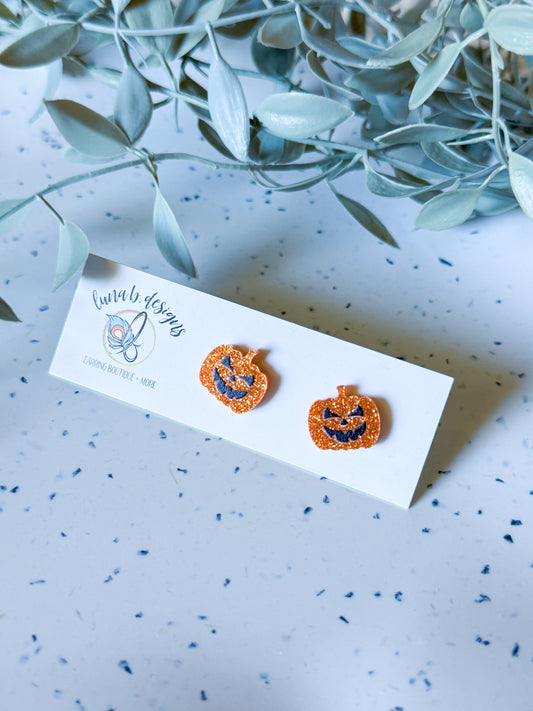 FALLoween Studs: Jack-O-Lantern
