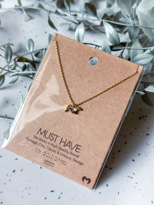 Dino Necklace - Gold Dipped (16”)