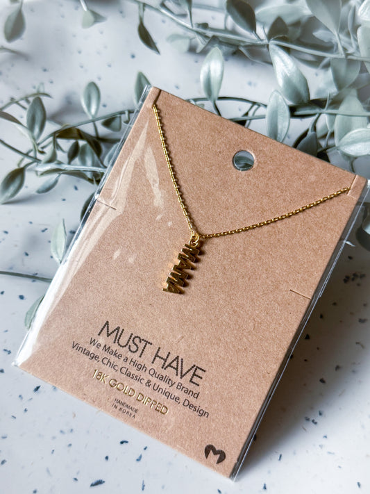 Mama Necklace - Gold Dipped (16”)