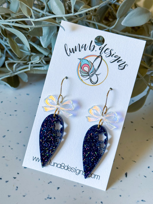 New Year’s Drops: Navy Drops w/ Star Cutouts