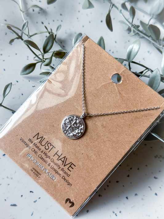 Starfish Necklace - Rhodium Plated (16”)