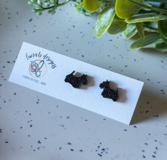 Terrier Studs - Black Arcylic
