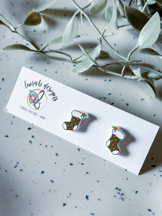 Christmas Collection Studs: Stockings