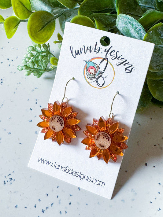 FALLoween: Sunflower Drops (Orange)