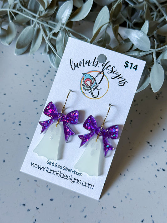 SummerWEEN: Glow Ghost w/ Purple Bow