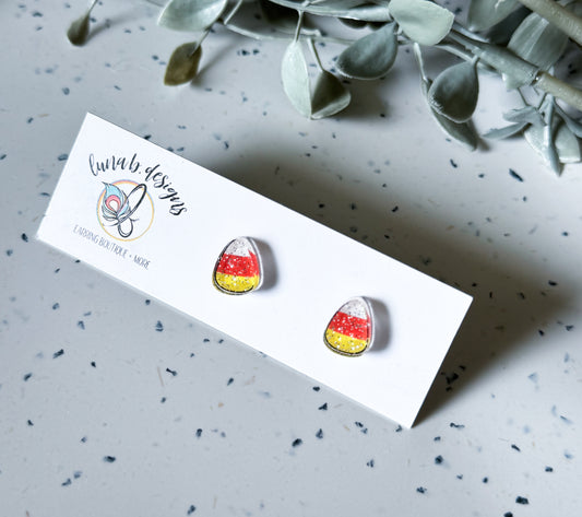 FALLoween: Candy Corn Studs