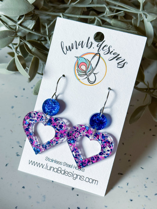 Valentine: Blue/Pink Hearts