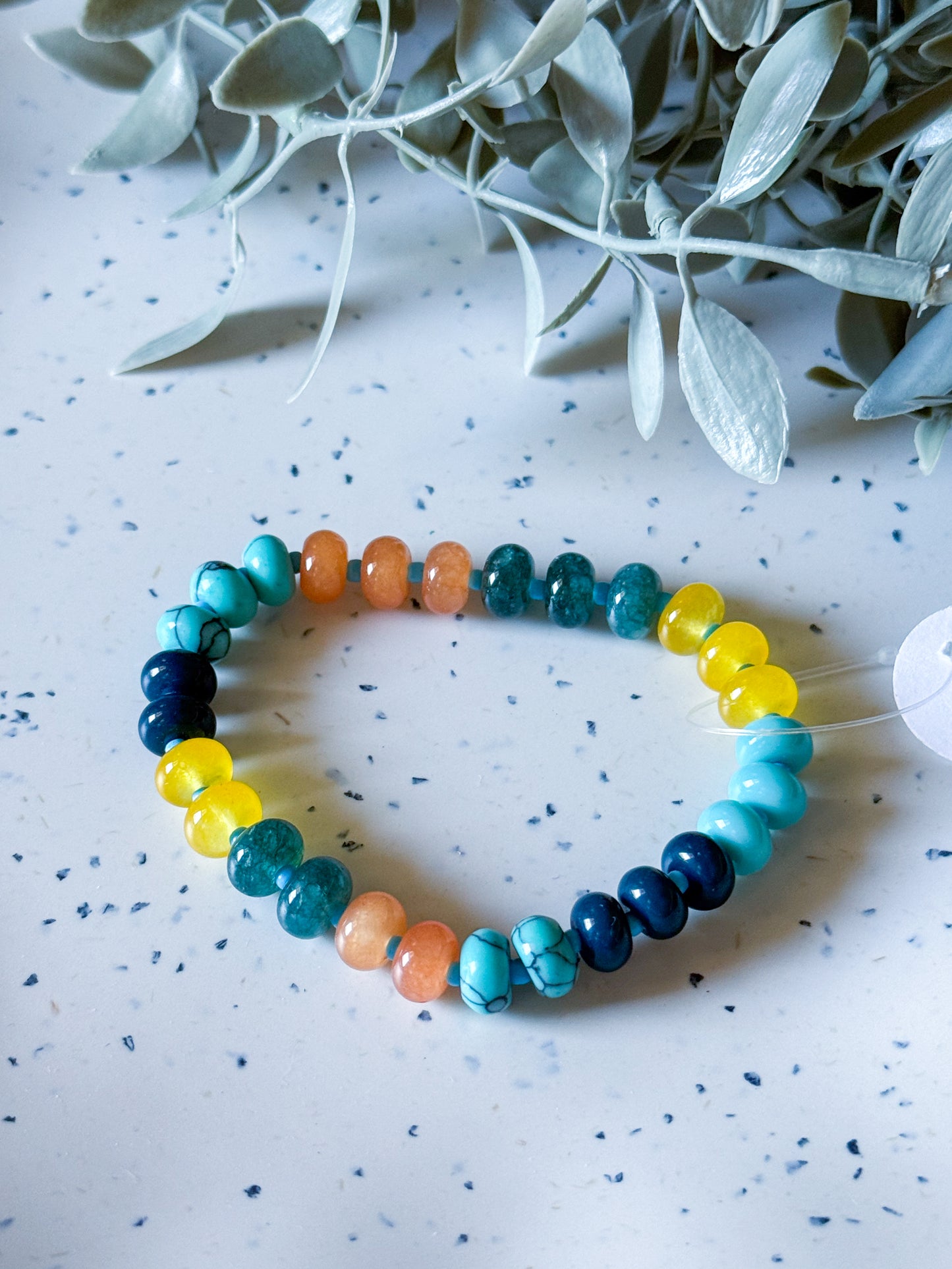 Candy Stone Beaded Bracelet - Turquoise