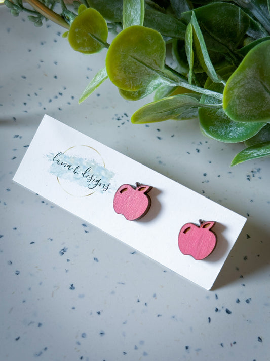 Wooden Apple Studs