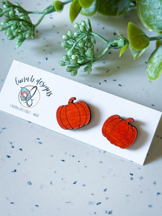Fall: Pumpkin Studs - Wood