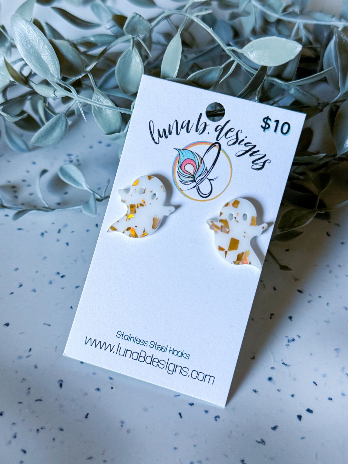 FALLoween: Ghost Large Studs