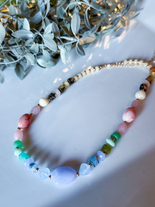 Beaded Necklace - Light Multi