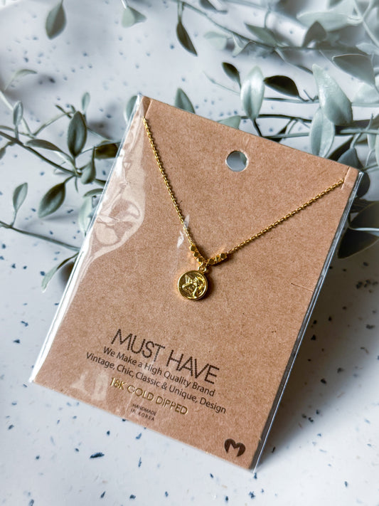 Cherub Necklace - Gold Dipped (16”)