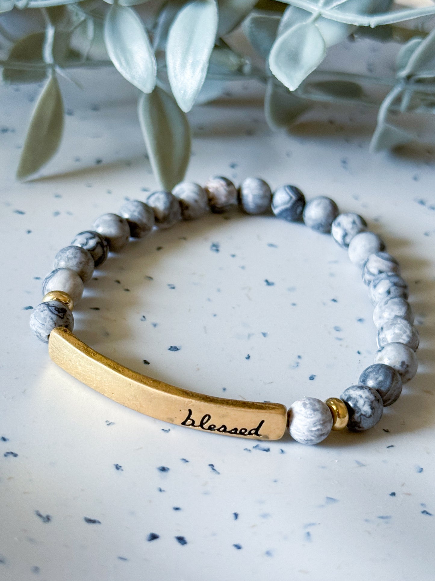 Blessed Bracelet - Jet/Gold