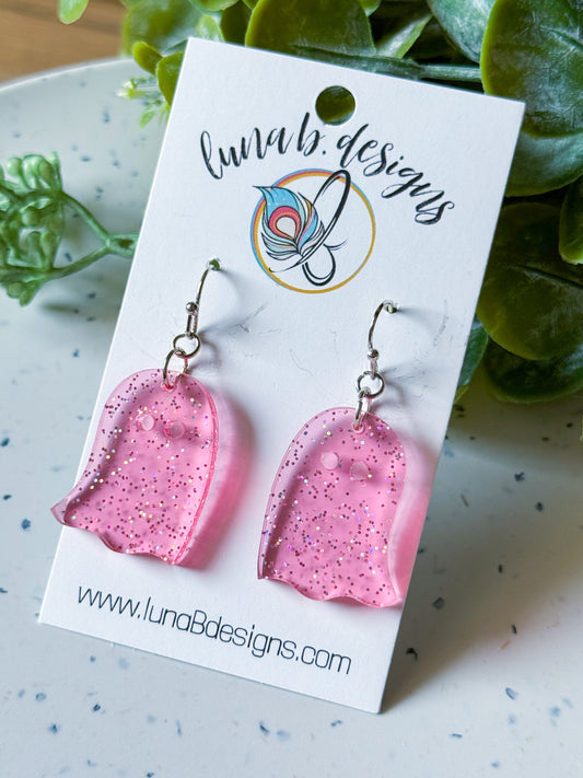 FALLoween: Pink Glitter Ghosts