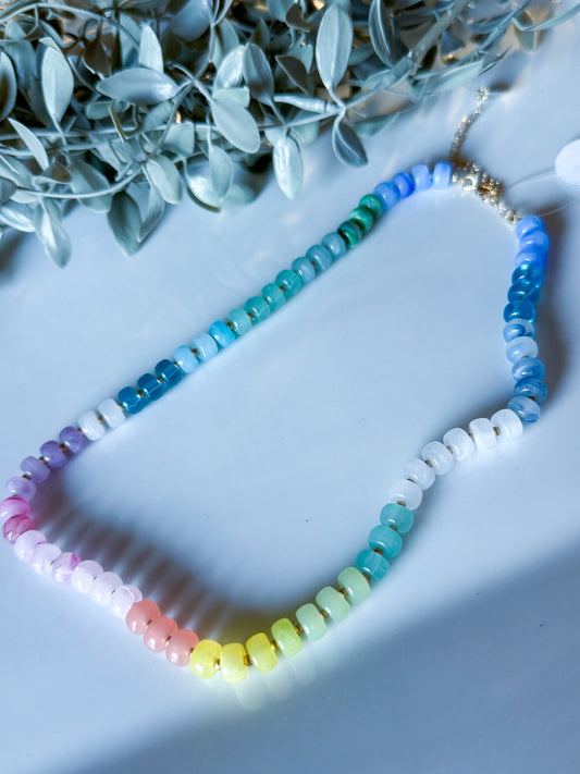 Candy Stone Beaded Necklace - Multi