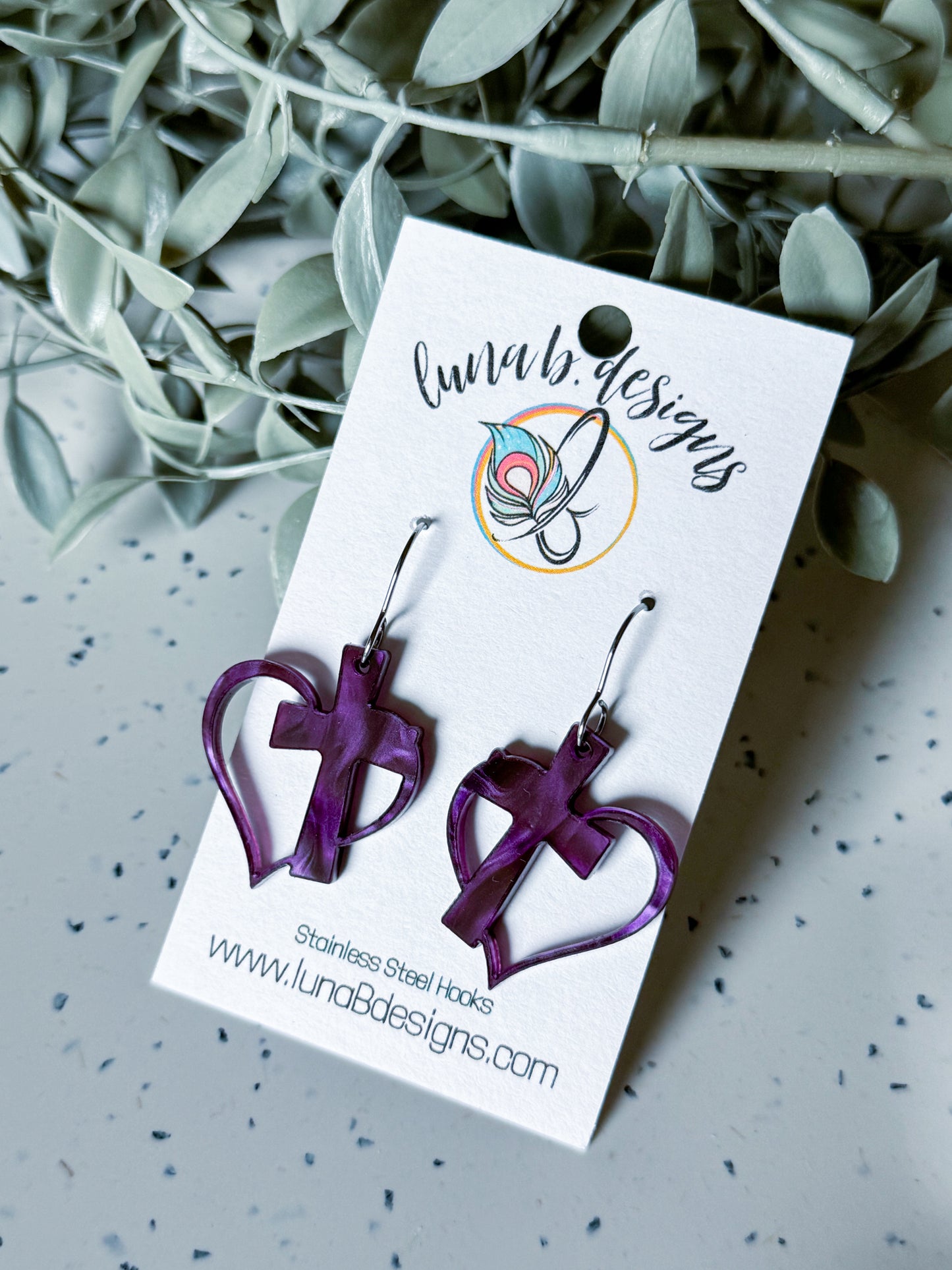 Everyday: Purple Heart w/ Cross
