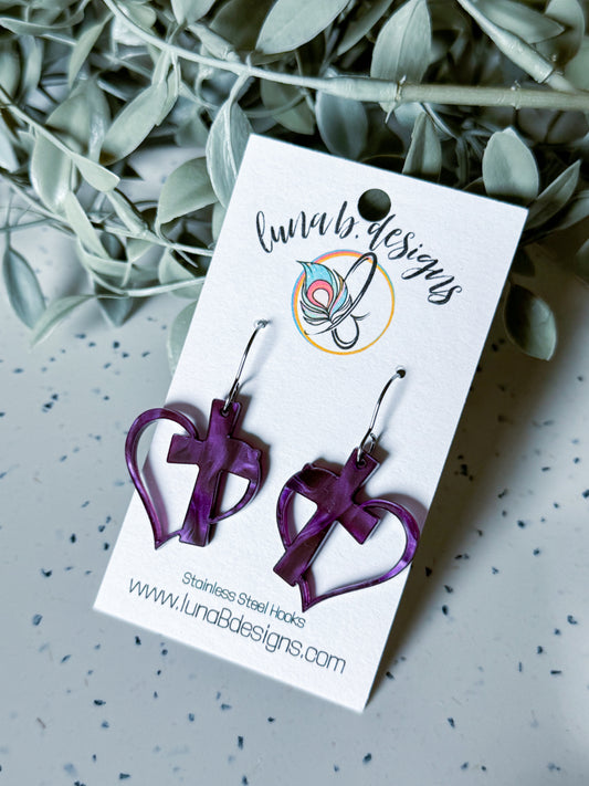 Everyday: Purple Heart w/ Cross