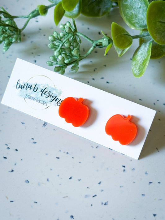Fall: Pumpkin Studs - Acrylic