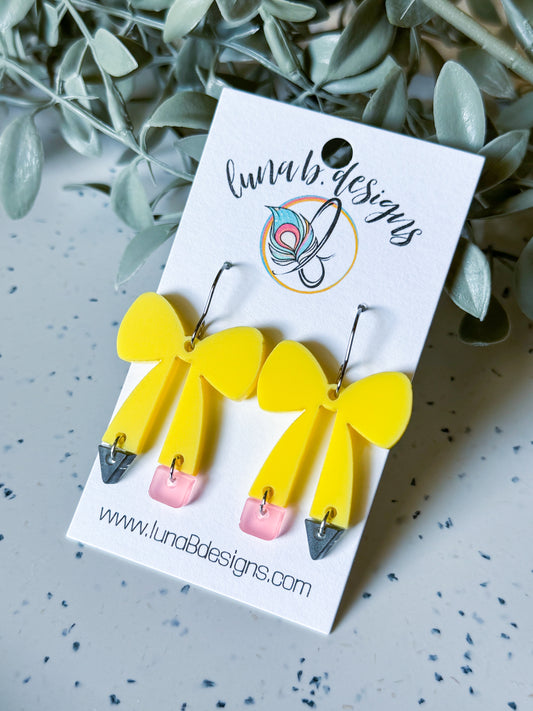 Back to School 🎀✏️: Pencil Bow