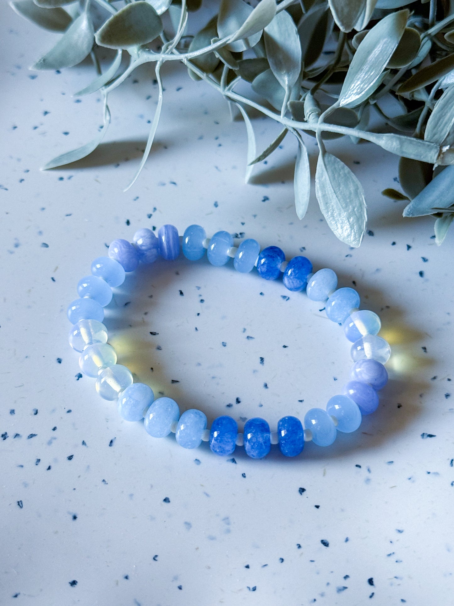 Candy Stone Beaded Bracelet - Blue