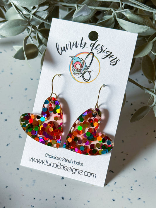 Valentine: Chunky Glitter Heart (Multi)