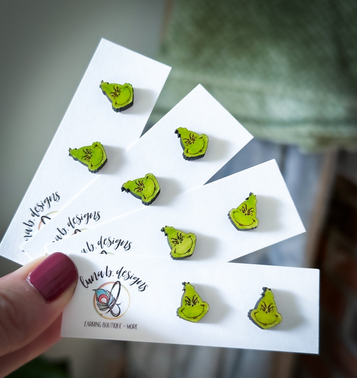 Christmas: Green Monster Studs