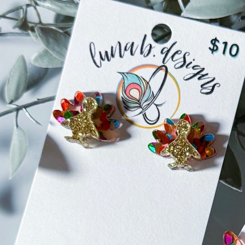Fall: Colorful Turkey Studs