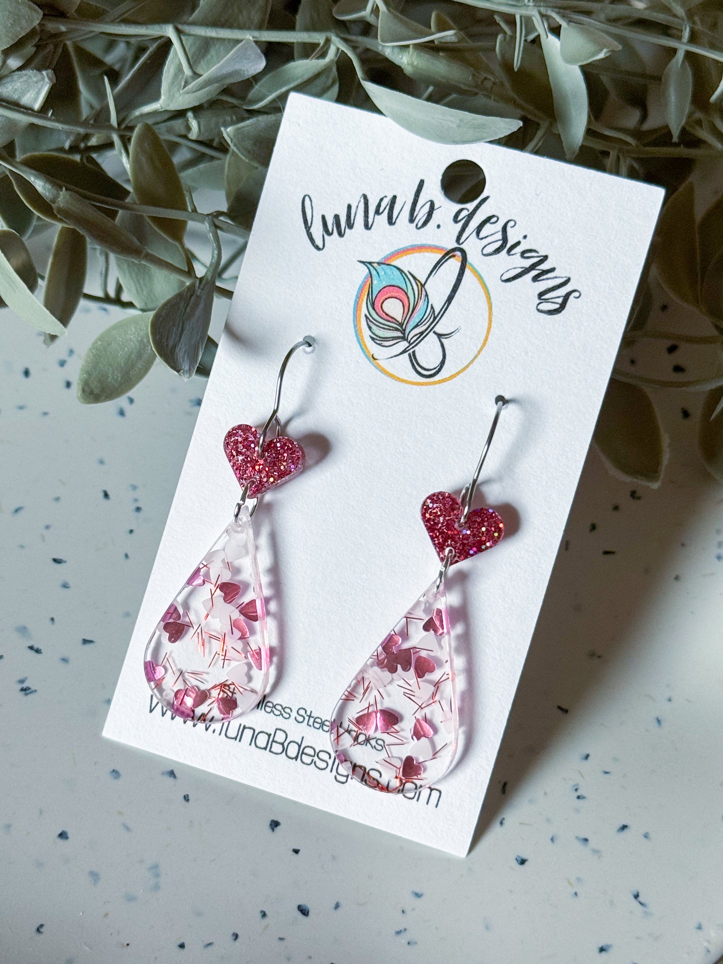 Valentine: Pink Heart Drops