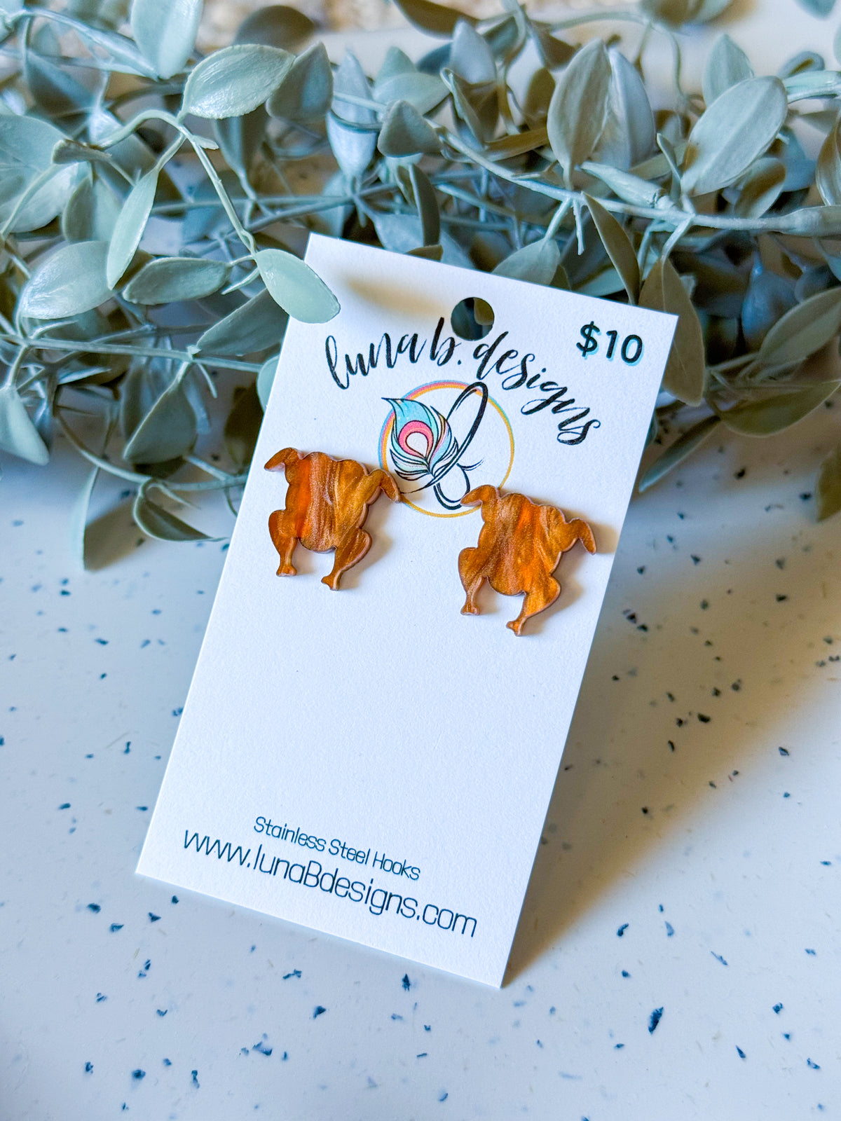 FALLoween: Turkey Large Studs