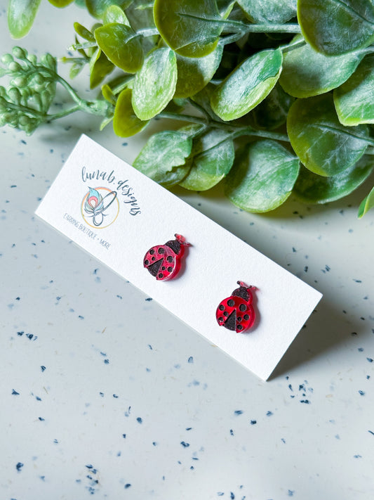 Summer: Ladybug Studs 🐞