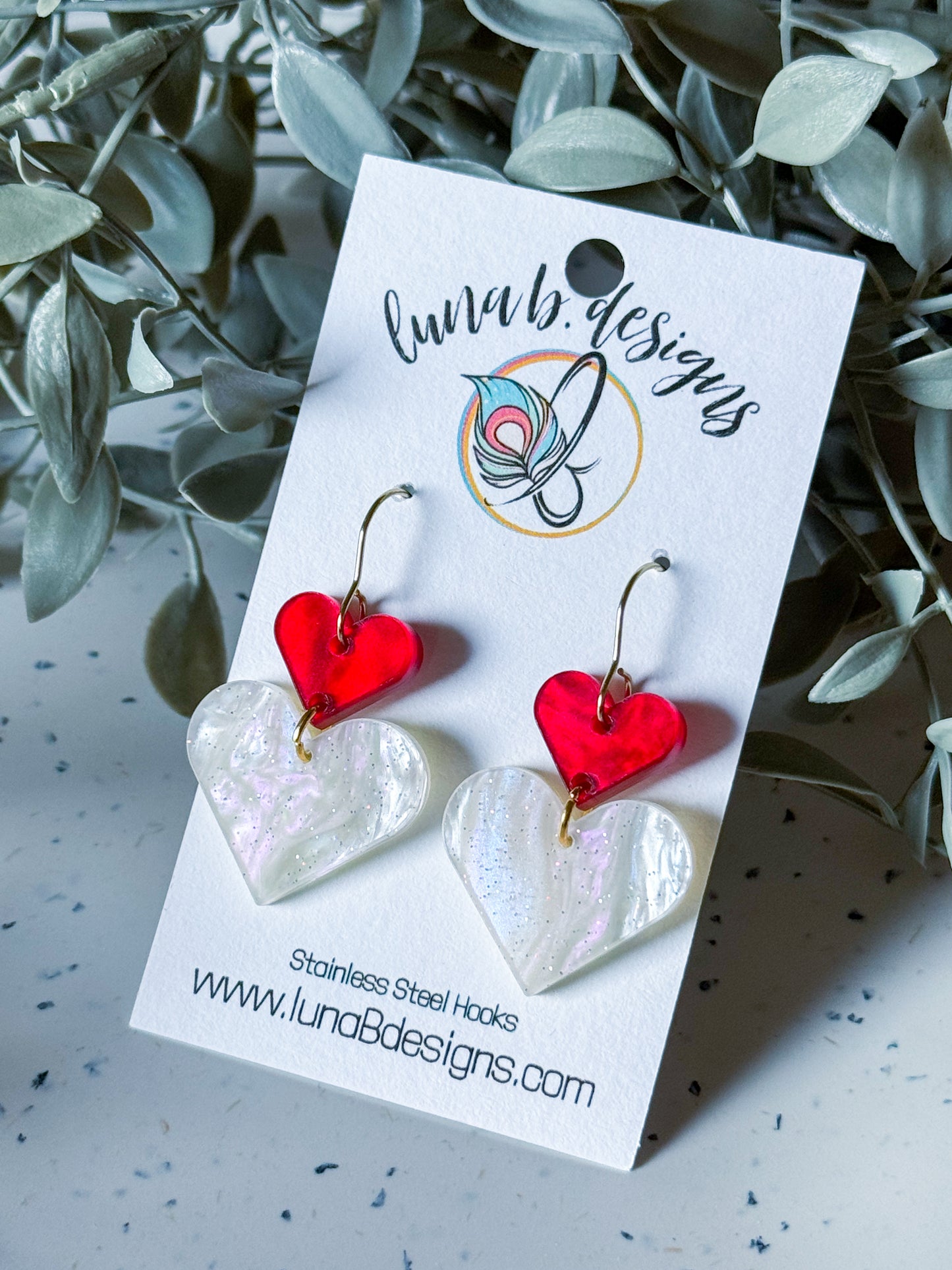 Valentine: Red/Pearl Hearts