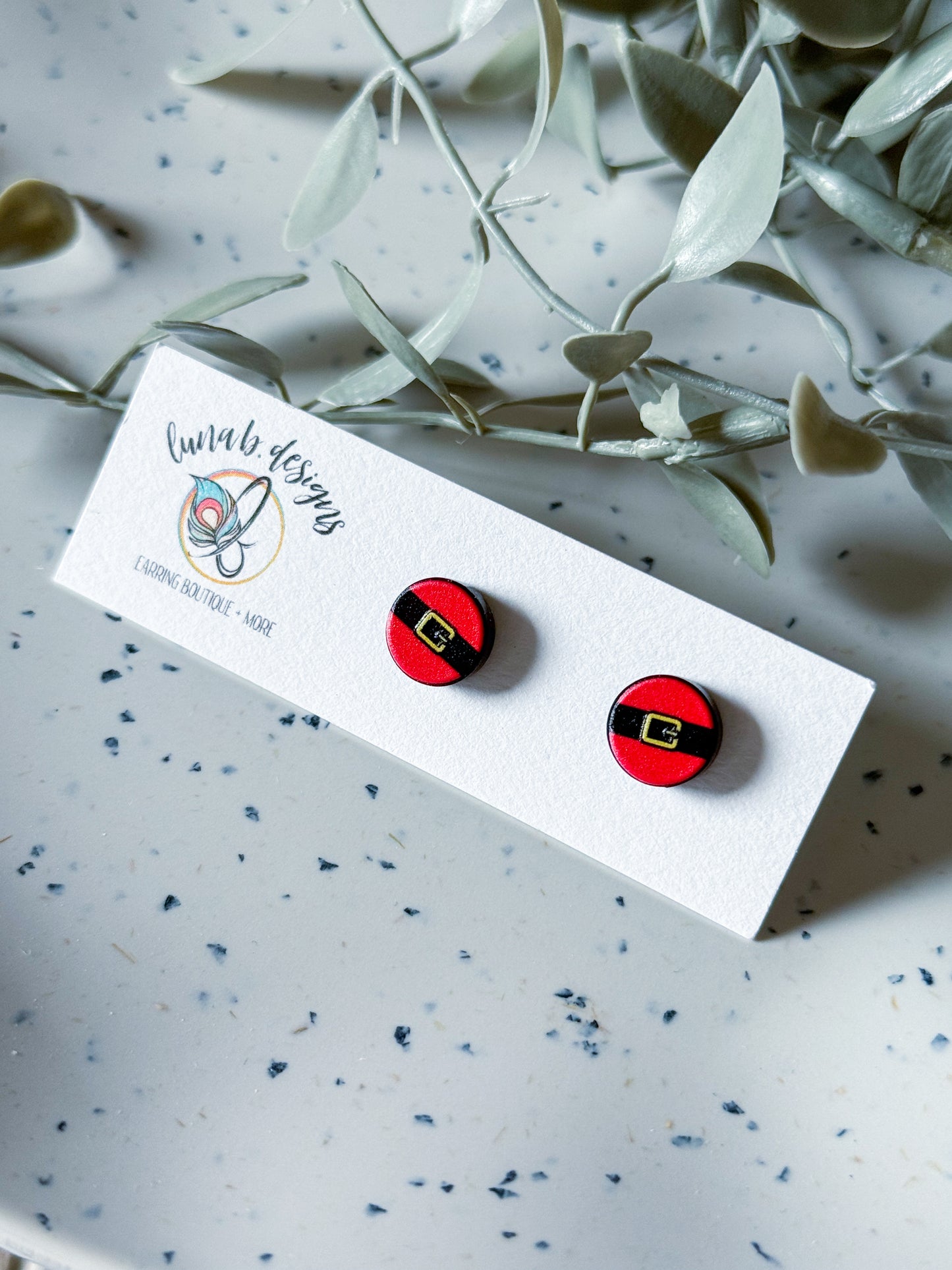 Christmas Collection Studs: Santa Belt
