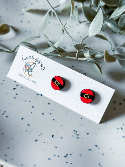 Christmas Collection Studs: Santa Belt