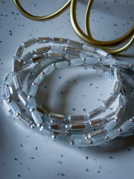 Bracelets - Light Blue + Silver