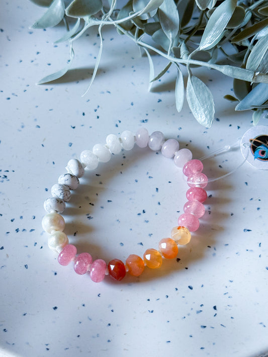 Candy Stone Beaded Bracelet - Pink
