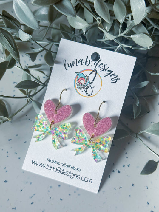 Valentine: Pink Heart w/ Multi Bow