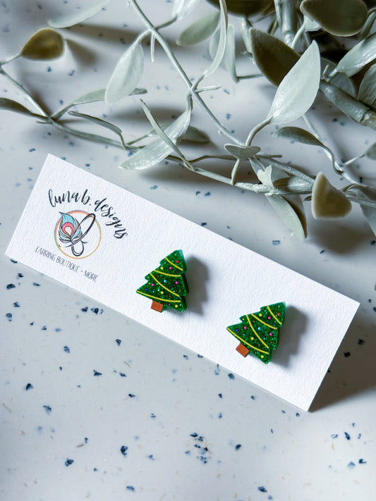 Christmas Collection Studs: Green Tree