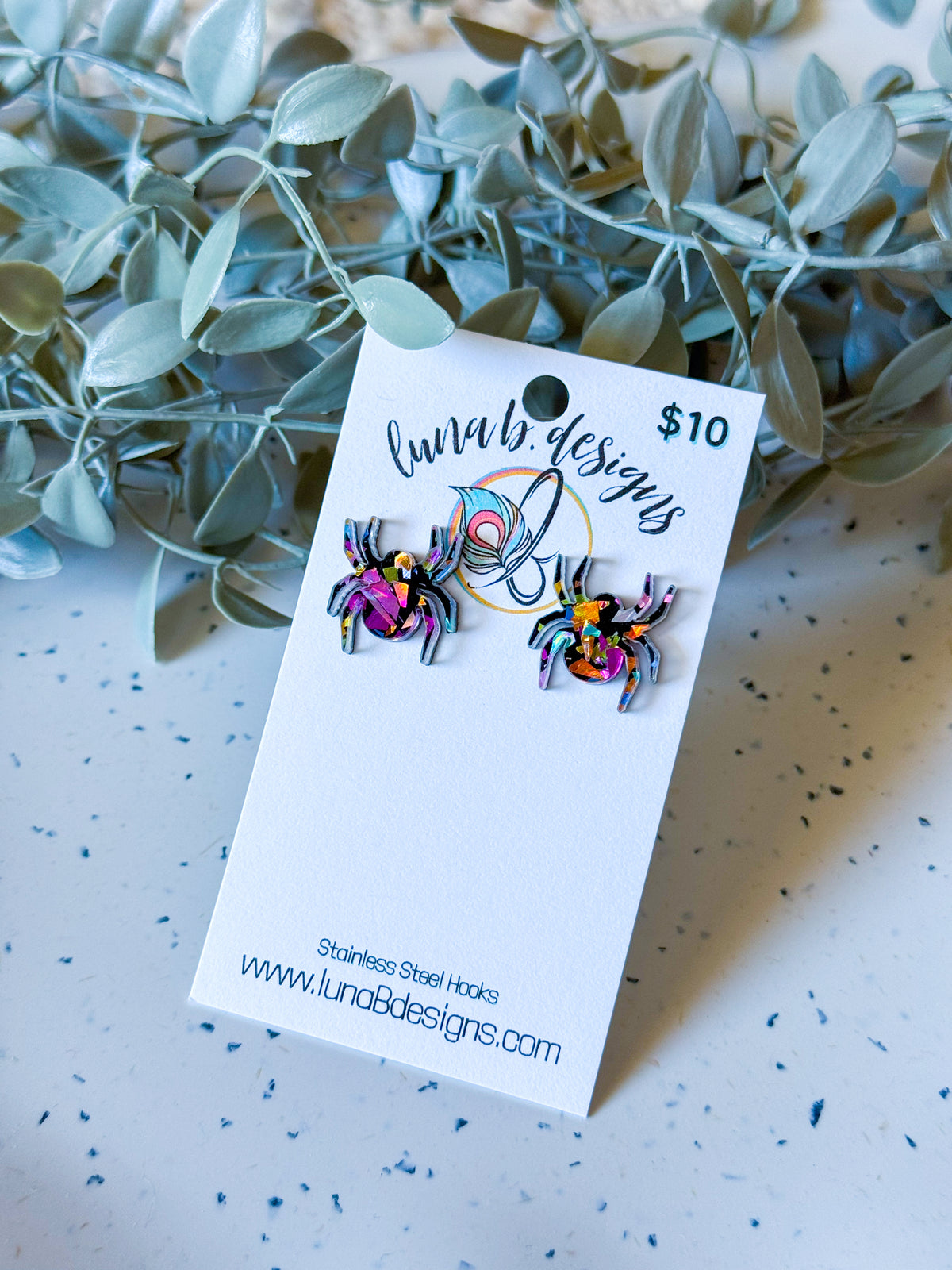 FALLoween: Spider Large Studs